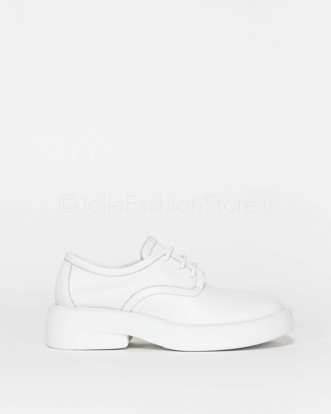 Elena Iachi White Lace-up Shoe  E2811
