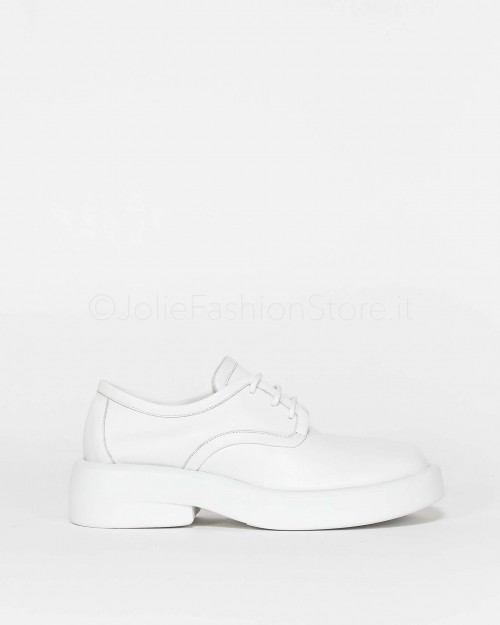 Elena Iachi White Lace-up Shoe
