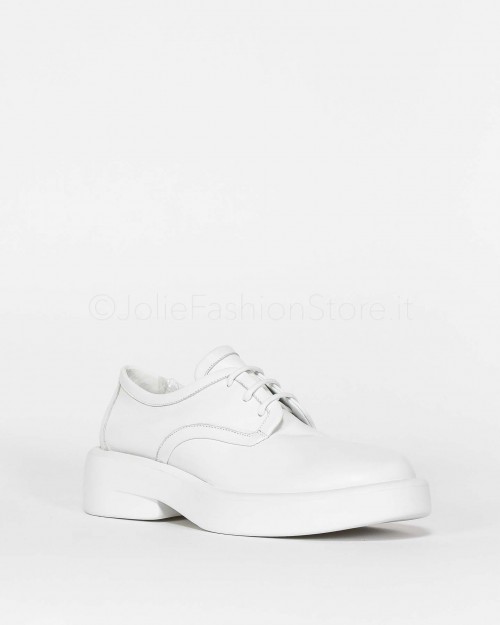 Elena Iachi White Lace-up Shoe  E2811