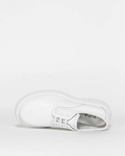 Elena Iachi White Lace-up Shoe  E2811