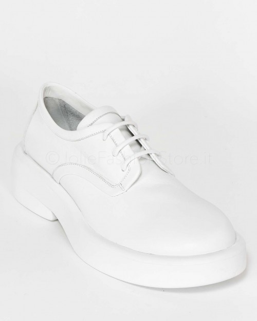 Elena Iachi White Lace-up Shoe  E2811