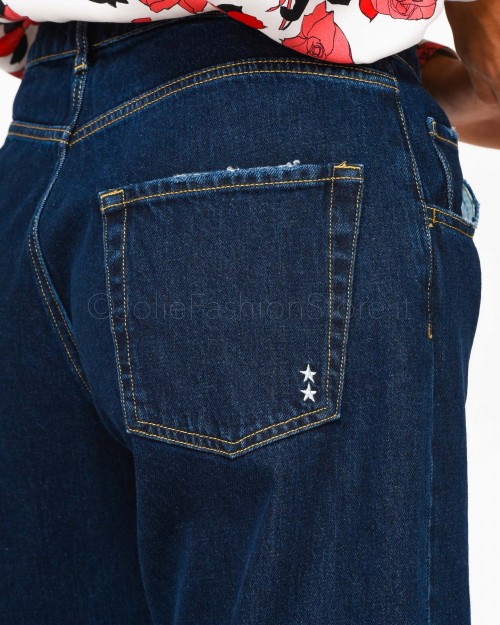 Icon Denim Jeans Largo Blu Scuro  BEA ID320