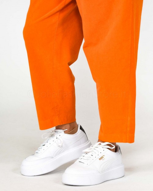 Haveone Pantalone in Velluto Liscio Arancione  PLA-F138 008