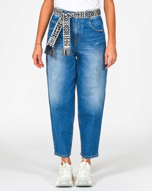 Pinko Jeans Denim 5 Tasche Con Cintura  1J10T2 Y82N G14