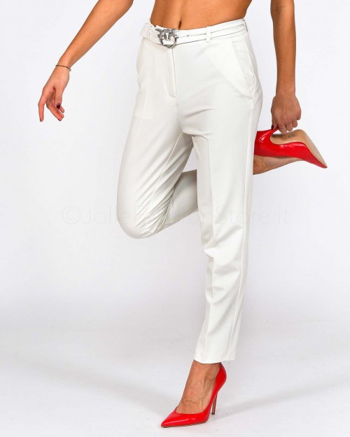 Pinko Pantalone Bianco con Cintura