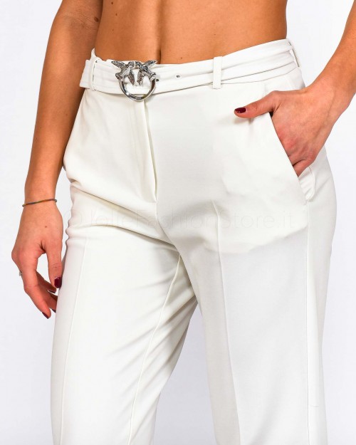 Pinko Pantalone Bianco con Cintura  1G17D1 5872 C03
