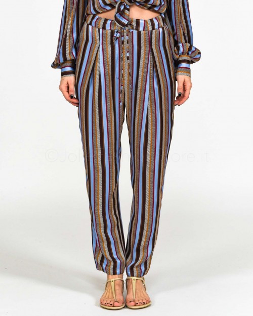 Brand Unique Pantalone in Fantasia Righe  BUS22024 LN1