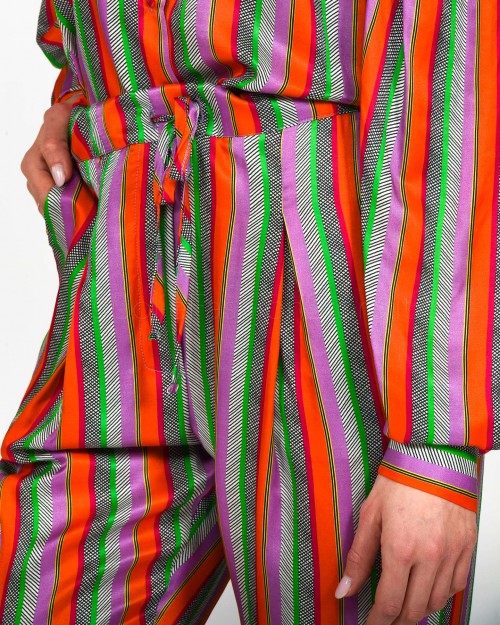 Brand Unique Pantalone in Fantasia Righe  BUS22024 LN2