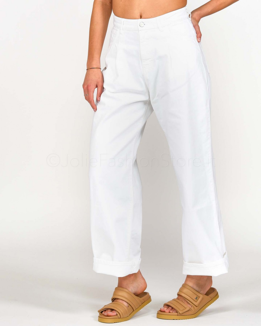 Icon Denim Jeans Largo Bianco  DANIELLE WHITE