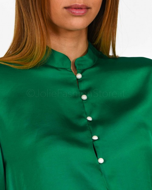 Dixie Camicia con Perline Verde Smeraldo  CDM3IAT 1740
