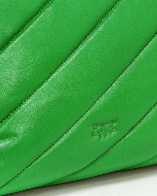 Pinko Borsa Puff Maxi Quilt con Logo Verde  1P22JB Y7SR T71Q