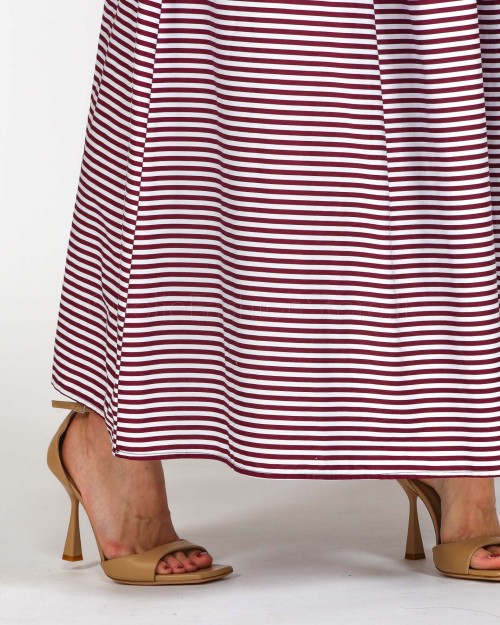 Madame Shoushou Bordeaux Striped Skirt  ARICIE