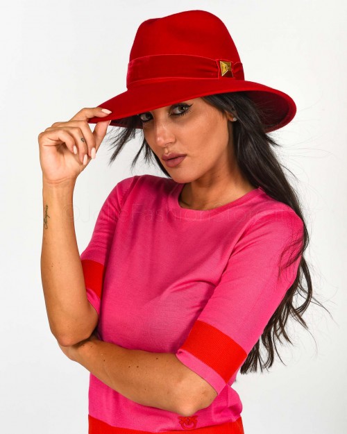 Elisabetta Franchi Cappello Red Velvet