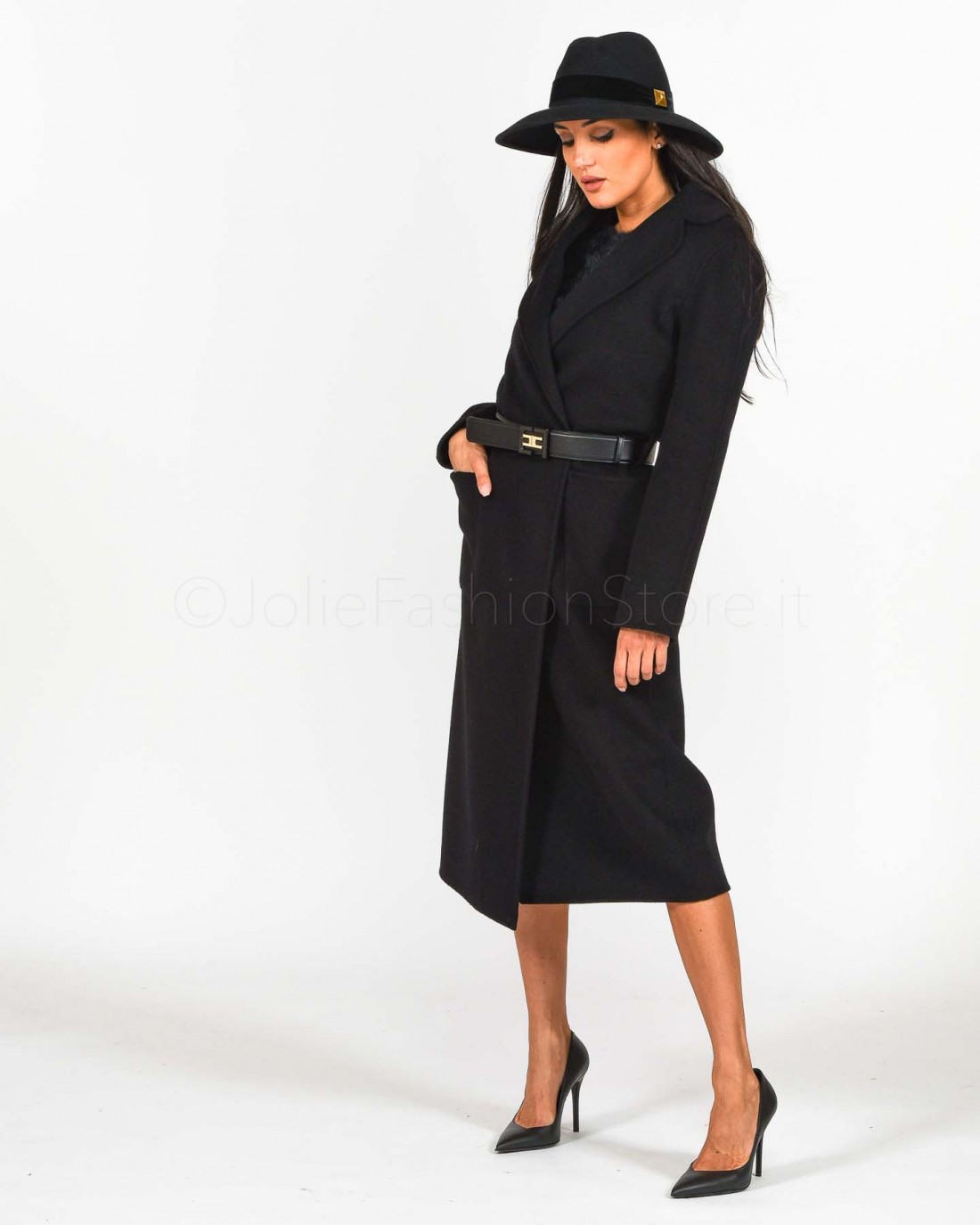 Jacket di Elisabetta Franchi in Nero Donna Cappotti da Cappotti Elisabetta Franchi 