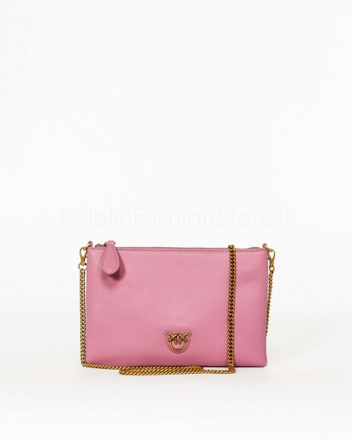 Pinko Pochette Flat Love Bag Rosa