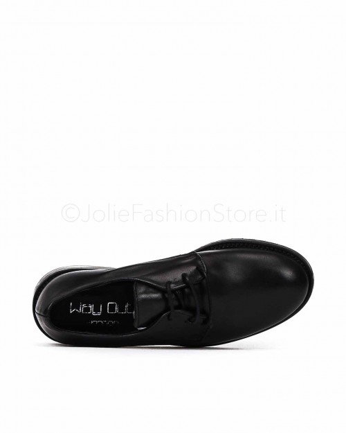 Way Out Men's Shoe in Black Leather  W4185/11-50