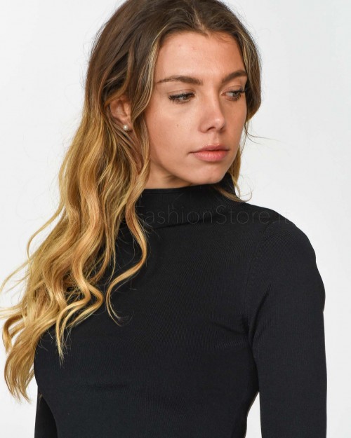 Patrizia Pepe Maglia Cropped Nero  8K0091 K080 K103
