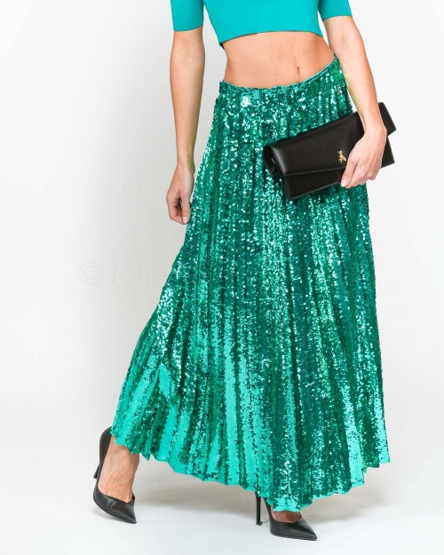 Patrizia Pepe Maglia Cropped Illusion Green  8K0091 K080 G546