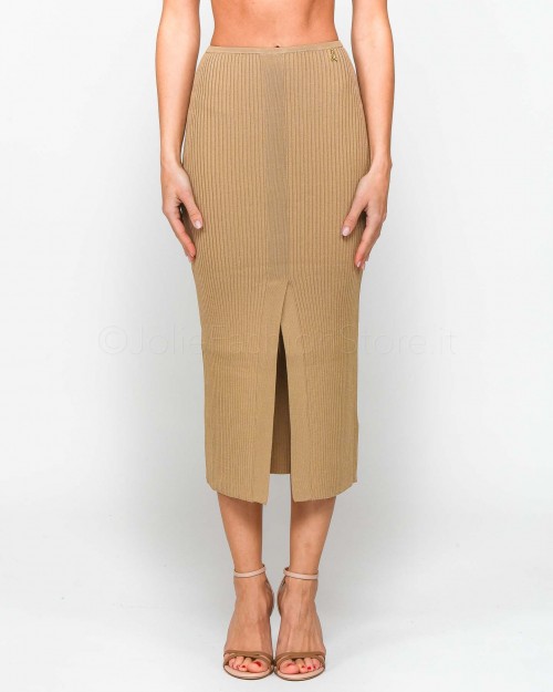 Patrizia Pepe Gonna in Maglia Dreamy Beige  8G0302 K9J5 B752