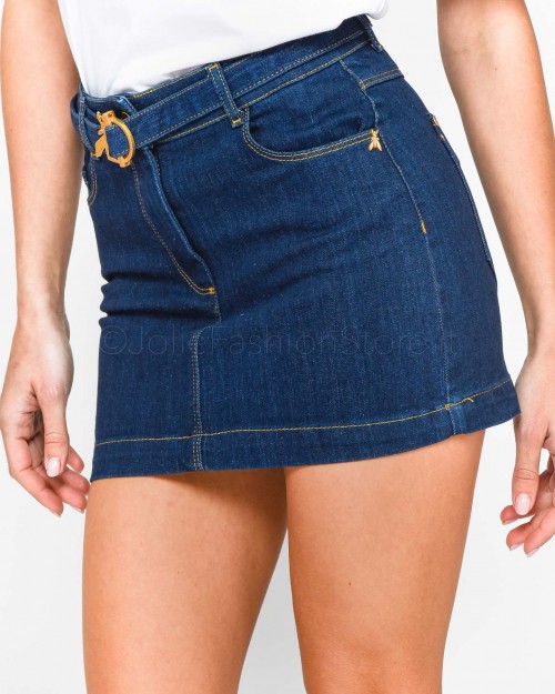 Patrizia Pepe Gonna Mini in Denim Rinse Blue Denim  8G0321 D034 C170