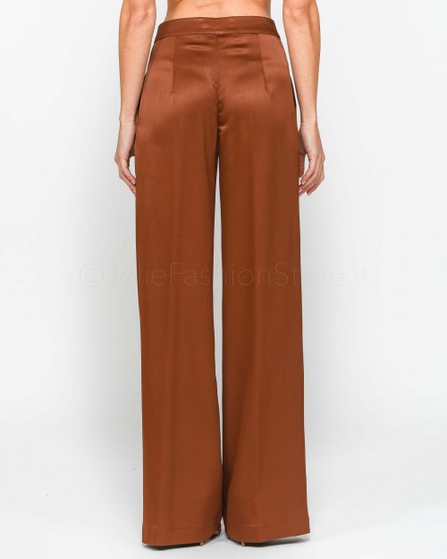Patrizia Pepe Pantaloni Satin Dark Chocolate  8P0376 A2HU B754