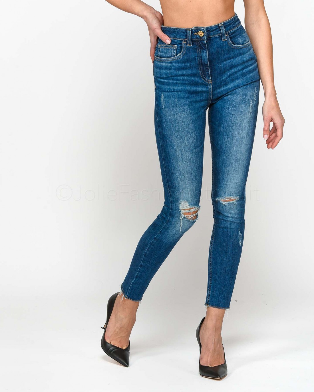 Elisabetta Franchi Jeans Skinny con Stappi  PJ74I31E2 104