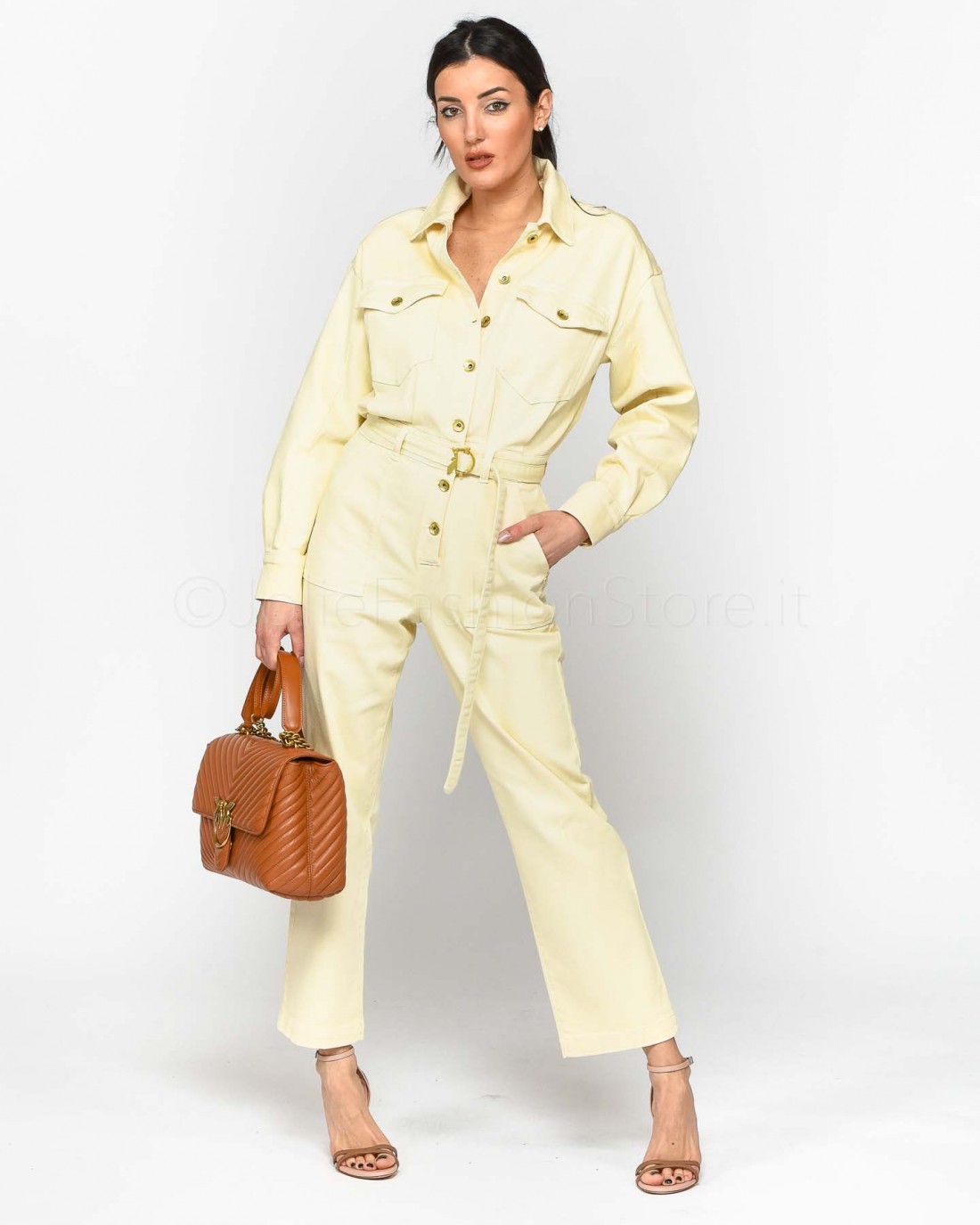 Patrizia Pepe Tuta Bull denim comfort Gardenia White  8T0023 D006 W345