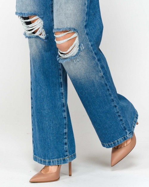 Patrizia Pepe Jeans con Strappi Light Indigo Wash  8P0487 D1WZB C943