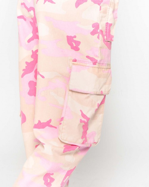 Pinko Pantalone Cargo Camouflage Nudo Rosa  100336 A0MW NN7