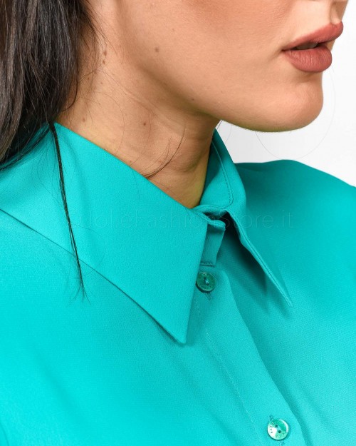 Patrizia Pepe Camicia in Viscosa Illusion Green  8C0599 A8I1 G546