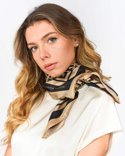 Elisabetta Franchi Foulard Tortora Nero