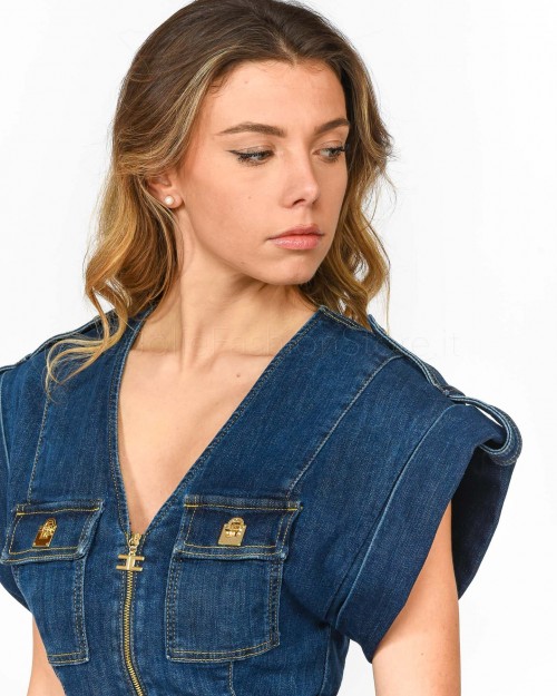 Elisabetta Franchi Tuta in Denim  TJ21S31E2 104
