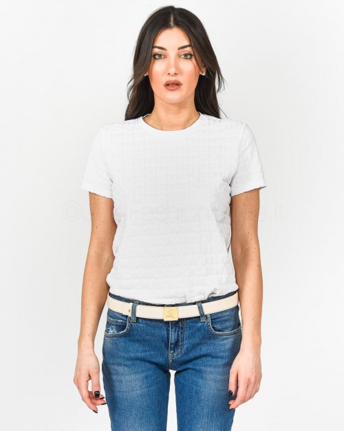 Elisabetta Franchi T-Shirt Gesso  MA00231E2 270