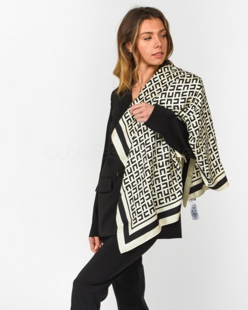 Elisabetta Franchi Foulard Burro/Nero  FO02L31E2 E84