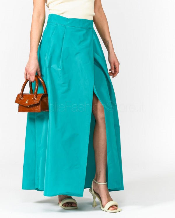 Pinko Maxi Gonna in Taffeta' Verde  100543 Y3LE F38