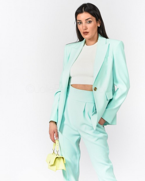 Pinko Blazer Monopetto Vetro Azzurro