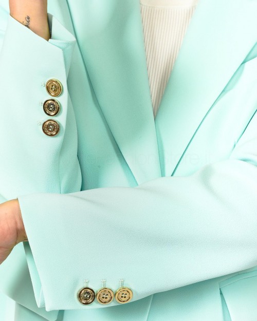 Pinko Blazer Monopetto Vetro Azzurro  100180 7624 E18