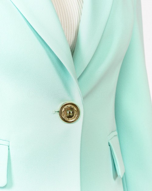 Pinko Blazer Monopetto Vetro Azzurro  100180 7624 E18