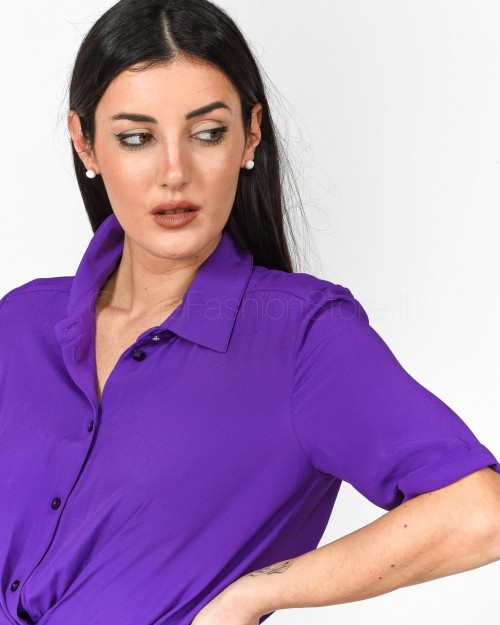 Patrizia Pepe Abito Chemisier Sexy Violet  2A2576 A8I1 M448