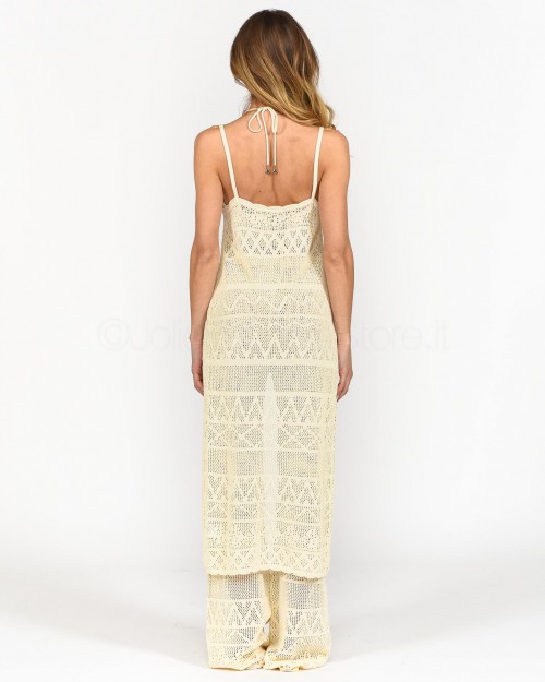 Patrizia Pepe Gilet in Macrame' Linen White  2K0175 K024B W347