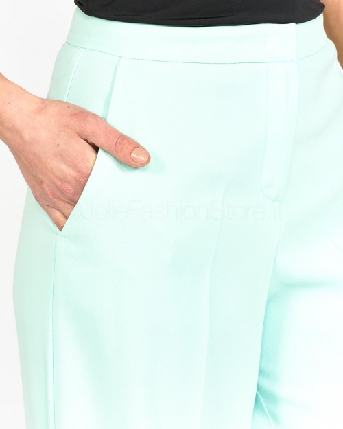 Pinko Pantalone Wide Leg Vetro Azzurro  100331 7624 E18