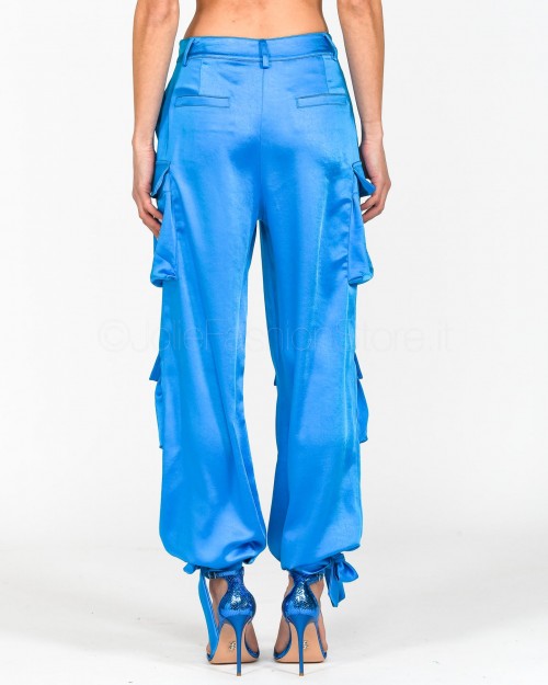Pinko Pantalone Cargo in Raso Bluette  100560 Z345 F71