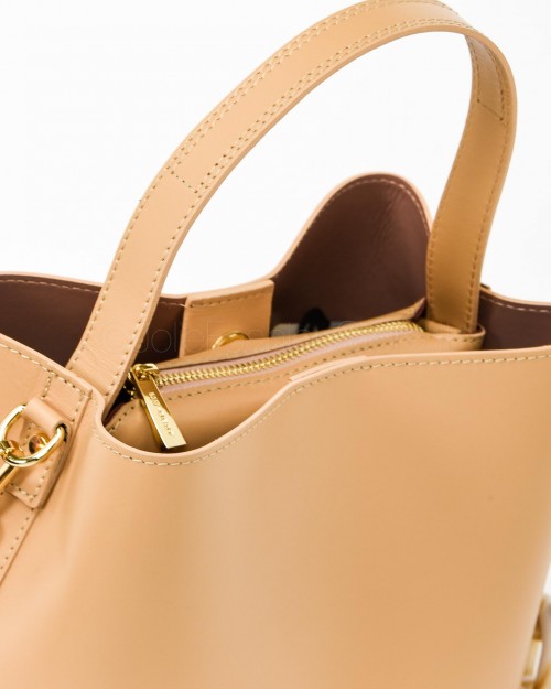 My Best Bags Borsa a Mano Beige  MYB 3049 TAN VANITY