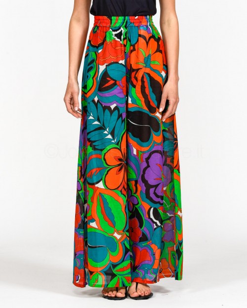 Dou Uod Pantalone con Stampa Fiori  CENTOPIEDI14 AS SEMPLE