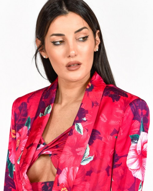 Pinko Blazer Stampa Floreale Hibiscus  100268 A0KW YN3