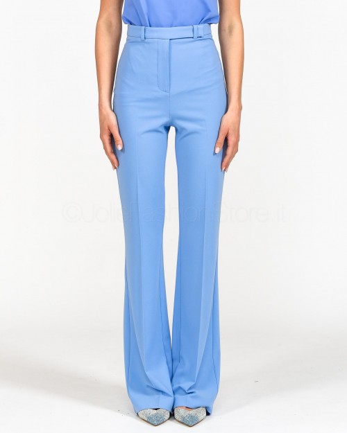 Patrizia Pepe Pantaloni Flare in Crepe Ceramic Blue  2P1486 A049 C949