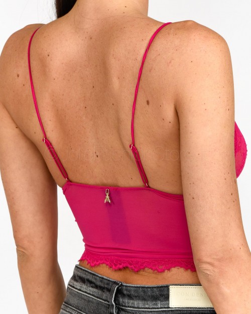 Patrizia Pepe Top Intimo in Pizzo Ceremony Fuchsia  2I0118 J119 M447