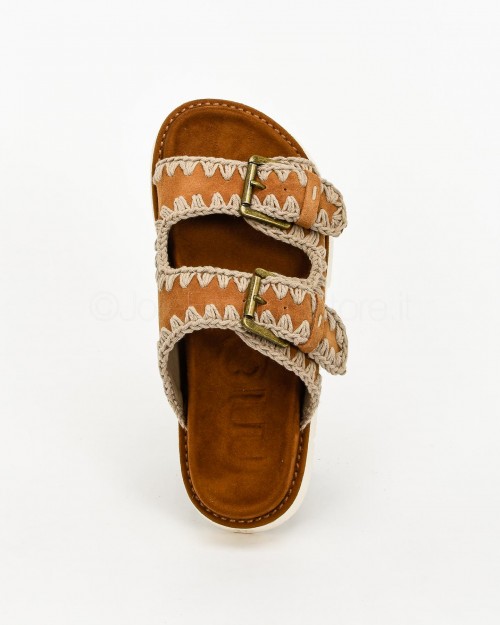 Mou Ciabatta Cognac Impuntura Beige  MU.SW461005A COG