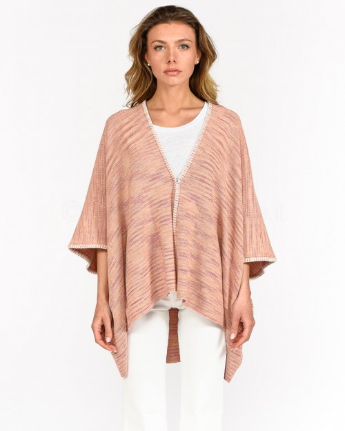 Not Shy Poncho in Maglia Rosso  4209002 ABRICOT PAPAYE