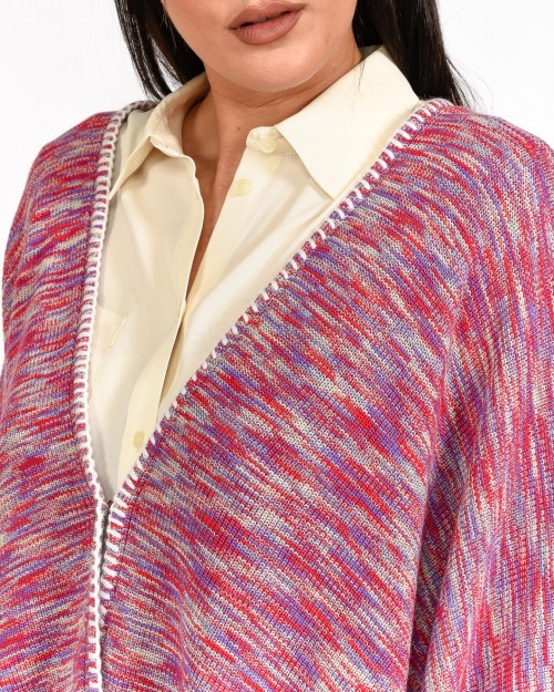 Not Shy Poncho in Maglia Glicine  4209002 PAVOT GLYCINE